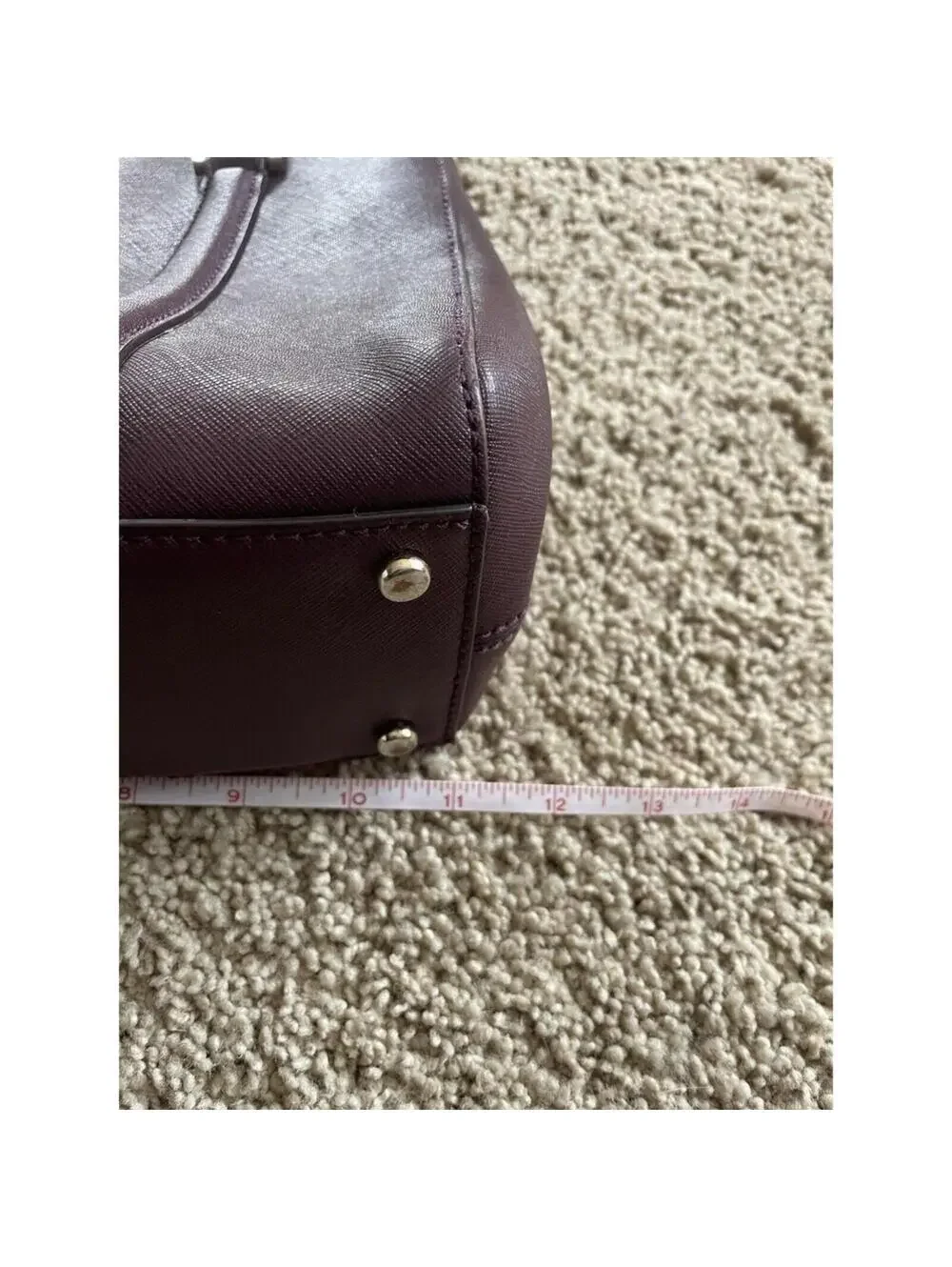 Kate Spade New York Purple Leather Small Tote Bag Purse